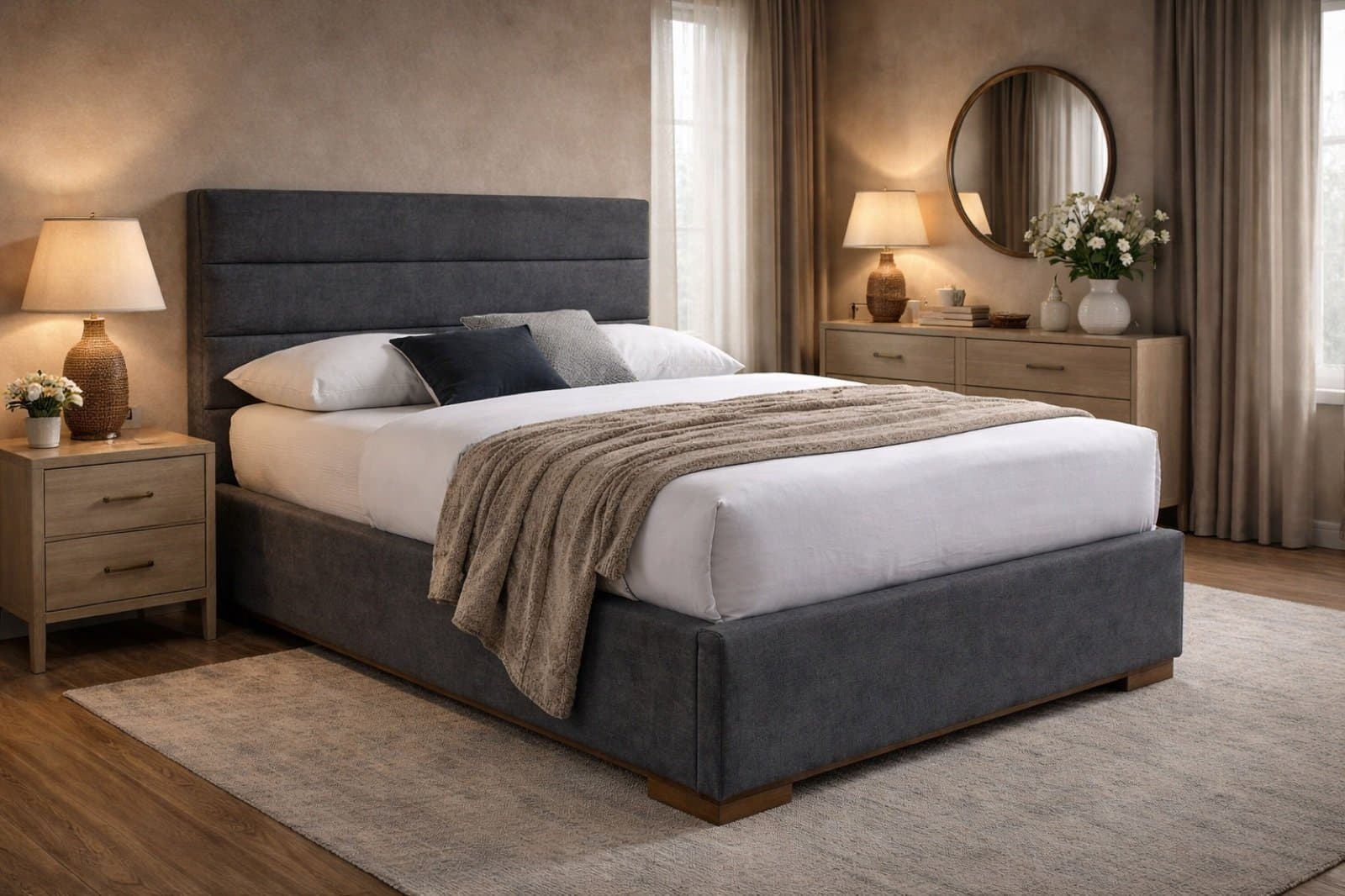 Mayfair Ottoman Dark Grey