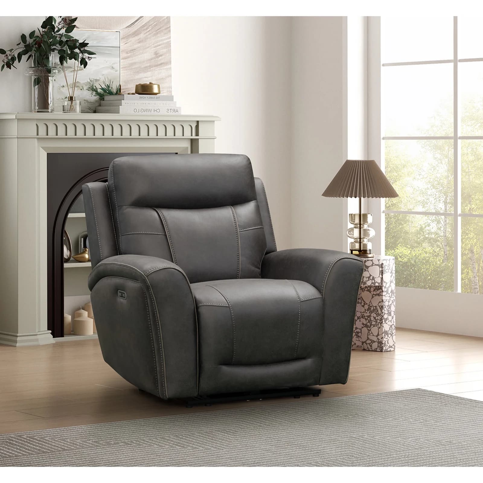 Nico Recliner Chair in Charcoal